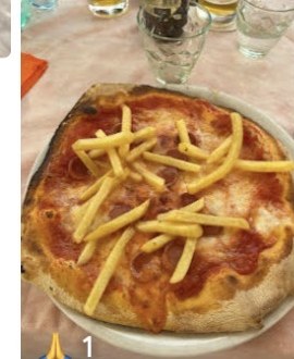 Pizza con prosciutto